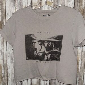 Brandy Melville Gray Graphic Tee